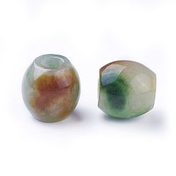 Myanmar Jade Natural Myanmar Jade/Burmese Jade Beads, Dyed, Barrel, 12.5~13.5x13~14mm, Hole: 5mm
