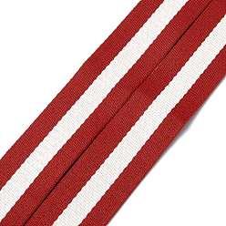 Stripe Sangle de chaîne de sac en nylon réglable, avec fermoirs pivotants en fer doré clair, pour les accessoires de remplacement de sac, rouge et blanc, rayure, 82~147x3.9 cm