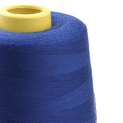Bleu Moyen  Cordes de fil de couture de polyester, pour le tissu ou le bricolage, bleu moyen, 0.1 mm, environ 7000 mètres / rouleau
