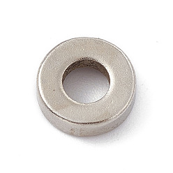 Platinum Donut Refrigerator Magnets, Office Magnets, Whiteboard Magnets, Durable Mini Magnets, Platinum, 7.5x2mm, Hole: 3.6mm