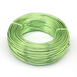 Lawn Green Round Aluminum Wire, Bendable Metal Craft Wire, for DIY Jewelry Craft Making, Lawn Green, 3 Gauge, 6.0mm, 7m/500g(22.9 Feet/500g)