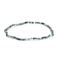 Tourmaline Natural Blue Tourmaline Beaded Stretch Bracelet, Gemstone Jewelry for Women, Wide: 2mm, Inner Diameter: 2-1/4 inch(5.7cm)