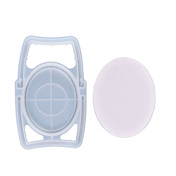 Blanc Moules de miroir en silicone bricolage, moules de résine, pour la résine UV, fabrication artisanale de résine époxy, blanc, 201x126x16.5mm