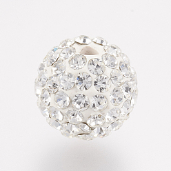 001_Cristal Tchèque perles strass, pp 13 (1.9~2 mm), perles de boule pave disco , fimo , ronde, 001 _crystal, pp 13 (1.9~2 mm), 14 mm, Trou: 2mm, 145~150 pcs strass / balle.