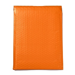 Orange Foncé Sacs d'emballage en film mat, courrier à bulles, enveloppes matelassées, rectangle, orange foncé, 31.2x23.8x0.2 cm
