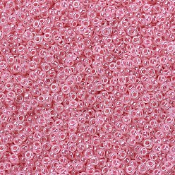 (RR535) Carnation Pink Ceylon MIYUKI Round Rocailles Beads, Japanese Seed Beads, (RR535) Carnation Pink Ceylon, 11/0, 2x1.3mm, Hole: 0.8mm, about 5500pcs/50g