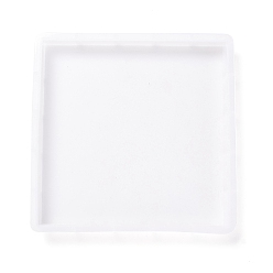 White DIY Decoration Silicone Molds, for Dried Flower Specimen Making, Resin Casting Molds, For UV Resin, Epoxy Resin Jewelry Making, Square, White, 215x215x23mm, Inner Diameter: 198x198mm