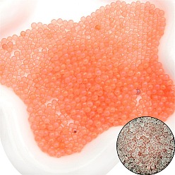 Corail Perles de bulles lumineuses, bricolage 3 d art d'ongle de mini perles de verre de décoration, minuscules perles de clou de caviar, corail, 2~2.5mm, environ 2100 PCs / sac.