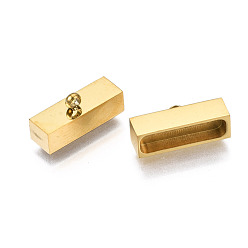 Golden 201 Stainless Steel Cord Ends, End Caps, Golden, 5.8x10x4.2mm, Hole: 1.5mm, Inner Diameter: 9x3mm