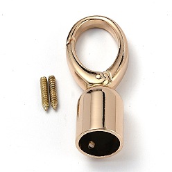 Light Gold Alloy Swivel Clasps, Swivel Snap Hook, with Iron Screw Nail, Light Gold, 62x24x28mm, Hole: 15mm