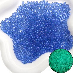 Bleu Perles de bulles lumineuses, bricolage 3 d art d'ongle de mini perles de verre de décoration, minuscules perles de clou de caviar, bleu, 2~2.5mm, environ 2100 PCs / sac.