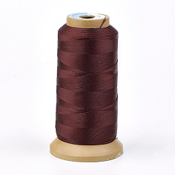 Brun De Noix De Coco Fil de polyester, pour la fabrication de bijoux en fabrication, brun coco, 0.5 mm, environ 480 m/rouleau