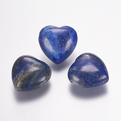 Lapislázuli Naturales lapis lazuli de Cuentas, corazón, 13x25x25 mm, agujero: 2 mm