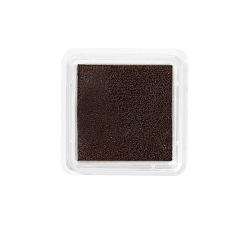 Кокосово-Коричневый Пластиковые штампы с чернилами для пальцев, для ребенка поделки из бумаги художественное ремесло, скрапбукинга, квадратный, кокосового коричневый, 30x30 мм