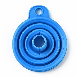 Dodger Blue Foldable Silicone Funnel Diamond Painting Tools, Diy Diamond Painting Accessories, Dodger Blue, 78x65x25mm