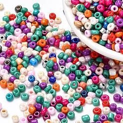 Mixed Color 8/0 Mixed Style Round Glass Seed Beads, Mixed Color, 2.5~3.5x2~2.5mm, Hole: 0.8~1mm, about 12100pcs/450g