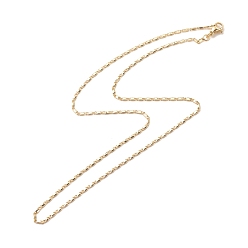 Real 18K Gold Plated Brass Oval Link Chains Necklace for Women, Cadmium Free & Lead Free, Real 18K Gold Plated, 17.95 inch(45.6cm)