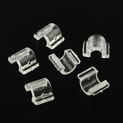 Clear Plastic Base Buckles, Hair Findings, for DIY Hair Tie Accessories, Clear, 12x9x6mm