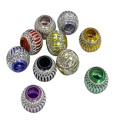 Mixed Color Aluminum Beads, Rondelle, Mixed Color, 14.6x12.5mm, Hole: 6.8mm