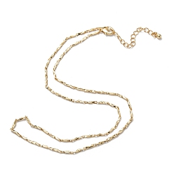 Real 18K Gold Plated Brass Link Chain Necklaces, Long-Lasting Plated, Real 18K Gold Plated, 16.54 inch(42cm)