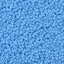 (RR413) Непрозрачный Бирюзово-синий Миюки круглые бусины рокайль, японский бисер, 11/0, (rr 413) непрозрачный бирюзовый, 2x1.3 мм, отверстия : 0.8 mm, около 50000 шт / фунт