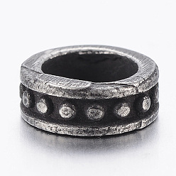 Черный Цвет Металла 316 бусины из хирургической нержавеющей стали, кольцо, металлический черный , 8.5x3 мм, отверстие : 5.5 мм