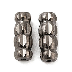 Gunmetal Brass Screw Clasps, Gunmetal, 10x4mm, Hole: 1mm