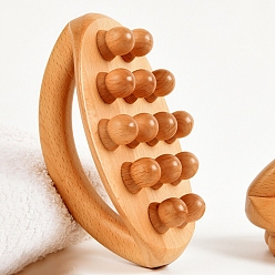 Marrón arenoso Peines de masaje de madera, herramientas de masaje, arena marrón, 150x100 mm