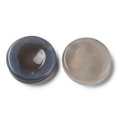 Grey Agate Natural Grey Agate Incense Burners, Incense Holders, Home Office Teahouse Zen Buddhist Supplies, Flat Round, 55x12mm, Hole: 2mm