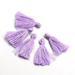 Lilac Handmade Polycotton(Polyester Cotton) Tassel Decorations, Pendant Decorations, Lilac, 29~35mm