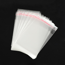 Прозрачный OPP мешки целлофана, небольшие сумки для хранения ювелирных изделий, самоклеящиеся пакеты для запайки, прямоугольные, прозрачные, 12x7 см, односторонняя толщина: 0.035 мм, внутренняя мера: 9.5x7 см