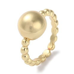 Настоящее золото 18K Латунное кольцо на палец для женщин с покрытием стойки, долговечный, без свинца и без кадмия, круглые, реальный 18 k позолоченный, внутренний диаметр: 16 мм