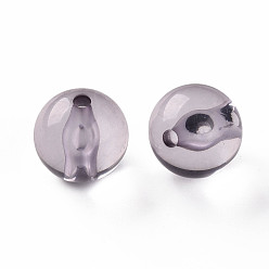 Lavande Perles acryliques transparentes, ronde, lavande, 16x15mm, Trou: 2.8mm, environ220 pcs / 500 g