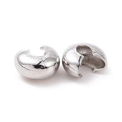 Платина Железа обжимной шарики охватывает, без никеля , платина, 5 мм в диаметре, отверстия: 1.5~1.8 мм