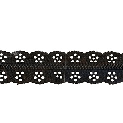 Black Garment Accessories, Nylon Lace Zipper, Zip-fastener Components, Black, 34x2.4cm
