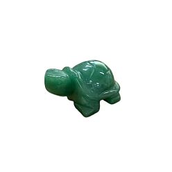 Aventurine Verte Figurines de tortue de guérison sculptées en aventurine verte naturelle, statues de pierres de reiki pour la thérapie de méditation équilibrant l'énergie, 53~54.5x35~37x23~25.5mm