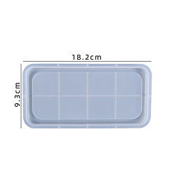 Rectangle Silicone Tray Molds, Resin Casting Molds, for UV Resin, Epoxy Resin Craft Making, Rectangle Pattern, 182x93x12mm, Inner Diameter: 170x80mm