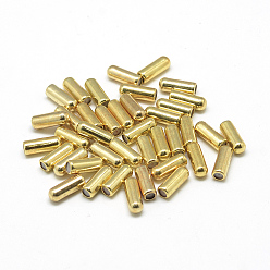 Oro Fornituras de broche de latón, tapa de alfiler, con goma en el interior, medio-perforado, dorado, 10.5x4 mm, medio agujero: 0.5 mm