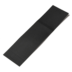 Negro Tarjetas de exhibición de joyería de papel plegable rectangular, soporte organizador de joyas para exhibición de aretes y collares, negro, producto acabado: 6.5x5.05x8.05 cm, 24.5x6.5x0.05 cm, agujero: 1.5 mm
