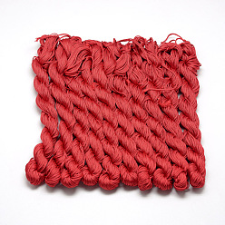 Roja Cordones de poliéster trenzado, rojo, 1 mm, aproximadamente 28.43 yardas (26 m) / paquete, 10 paquetes / bolsa