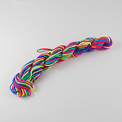 Разноцветный Нейлоновая нить, нейлоновая нить для плетения браслета, красочный, 1 мм, около 26.24 ярдов (24 м) / пачка, 10 расслоения / мешок, около 262.46 ярдов (240 м) / мешок