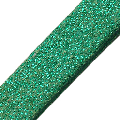 Морско-зеленый Порошок блеск искусственного замша шнур, искусственная замшевая кружева, цвета морской волны, 3 мм, 100 ярдов / рулон (300 футов / рулон)