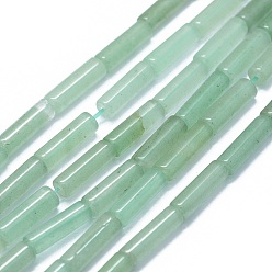 Green Aventurine Natural Green Aventurine Beads Strands, Column, 11~15x3.5~4.5mm, Hole: 1~1.2mm, about 28~30pcs/strand, 15.1~15.9 inch(38.5~40.5cm)