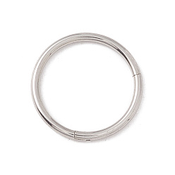Stainless Steel Color 304 Stainless Steel Twister Clasps, Ring, Stainless Steel Color, 12x1mm, Inner Diameter: 10mm