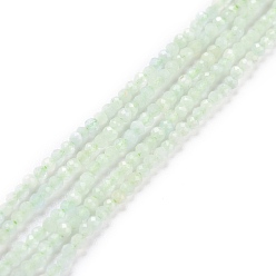 Morganite Chapelets de perles morganite naturelles  , facette, ronde, 2~2.5mm, Trou: 0.6mm, Environ 187 pcs/chapelet, 15.28'' (38.8~39.5 cm)