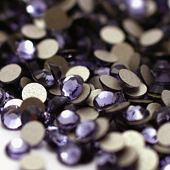 Tanzanite Perle de verre plat de l'arrière, Grade a, dos plaqué, facette, demi-tour, tanzanite, 4.6~4.8 mm, sur 1440 PCs / sac