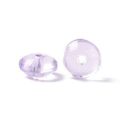 Lilac Transparent Glass Beads, Abacus/Disc, Lilac, 8.5x4.5mm, Hole: 1.6mm