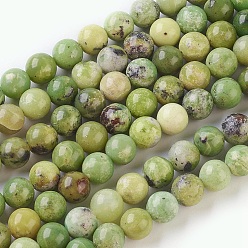 Serpentine Natural Serpentine Beads Strands, Round, 8mm, Hole: 1.2mm, about 50pcs/strand, 15.5 inch(39.5cm)
