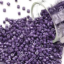 Indigo Cylinder Seed Beads, Opaque Colours Luster, Uniform Size, Indigo, 2x1.5mm, Hole: 0.8mm, about 40000pcs/bag, about 450g/bag