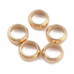 Real 24K Gold Plated Rack Plating Brass Spacer Beads, Long-Lasting Plated, Flat Round, Real 24K Gold Plated, 3x1mm, Hole: 1.8mm
